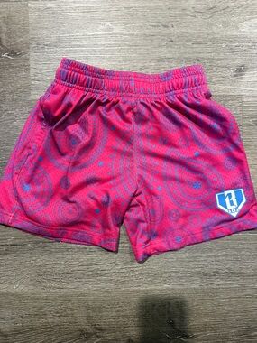 Boys' Pink Paisley Active Shorts with Logo Patch Baseball lifestyle 101